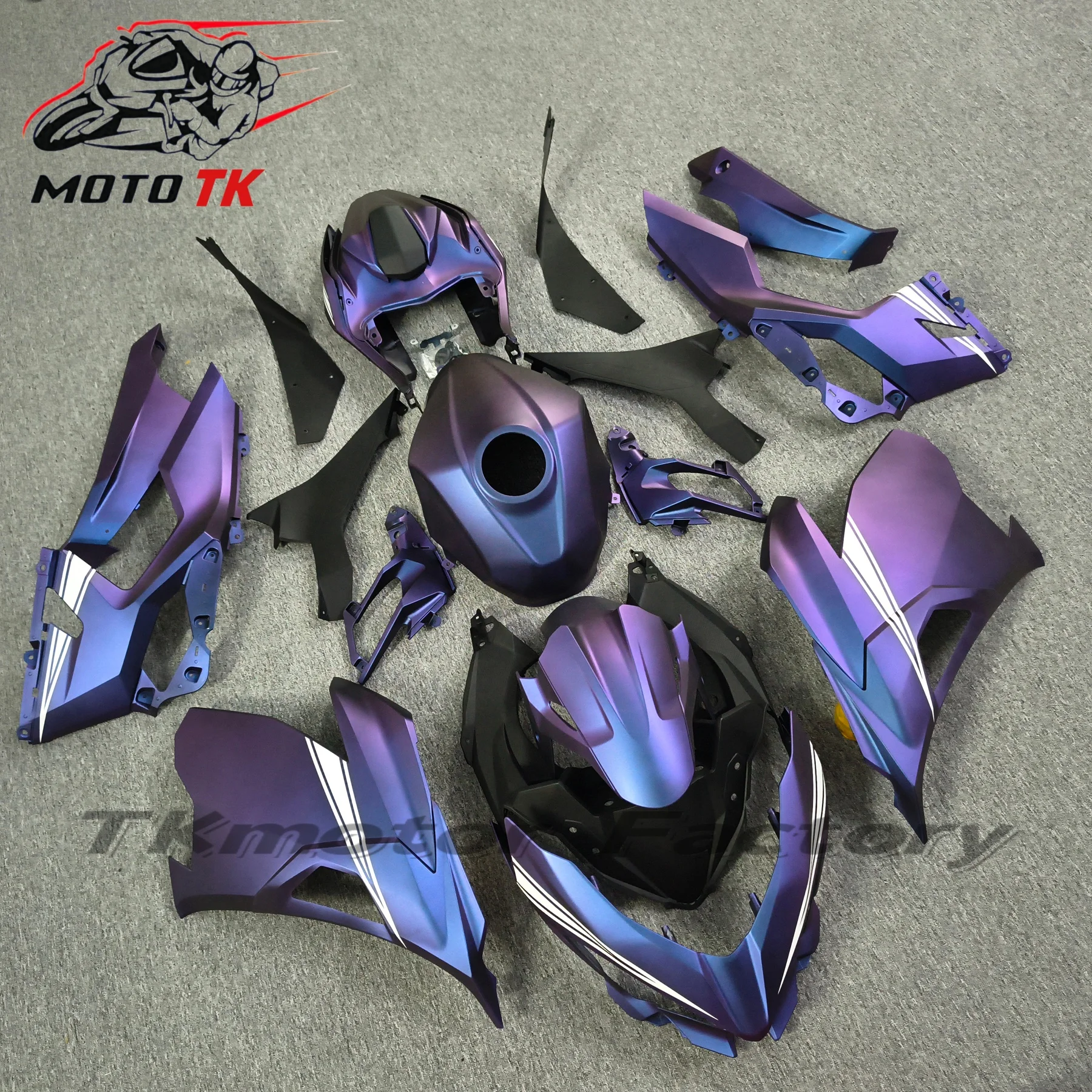 Motorcycle Fairing kit for ABS  Ninja 400 18 19 20 21 22 23 year EX400 ZX400 2018 2019 2020 2021 2022 2023 Fairing Bright black