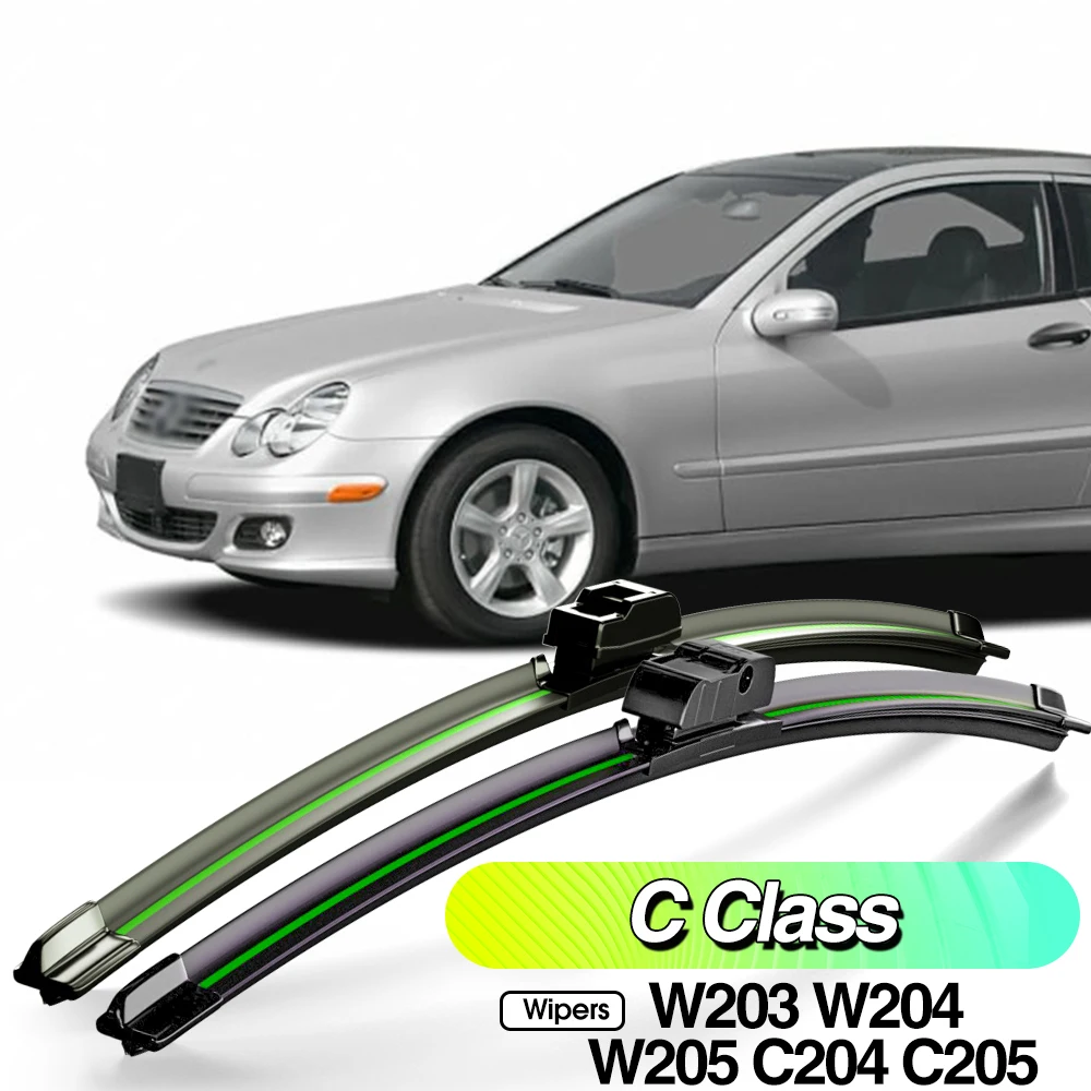 

For Mercedes Benz C Class W203 W204 W205 C204 C205 2000-2020 2pcs Front Windshield Wiper Blades Accessories Windscreen Window