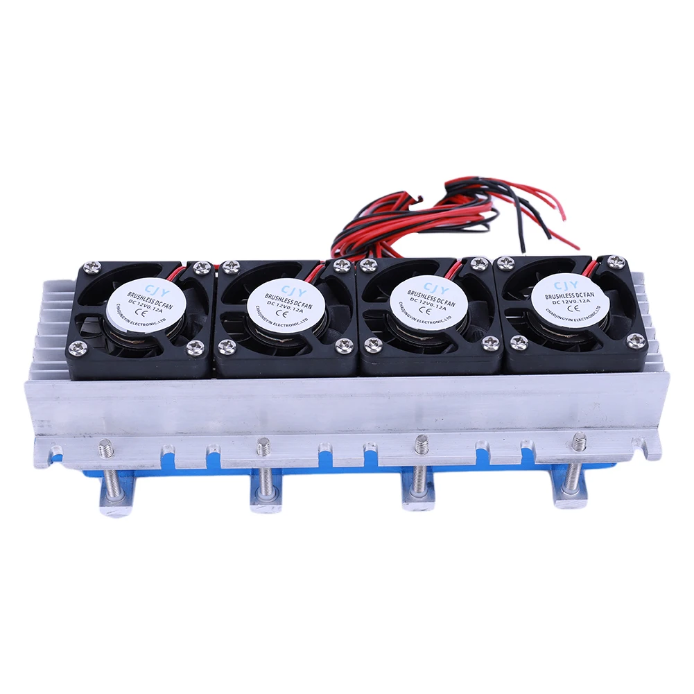 288W DIY Semiconductor Air Conditioner Cooling System DC 12V 30A Semiconductor Cooling System DIY Kit for Air Conditioning Fan