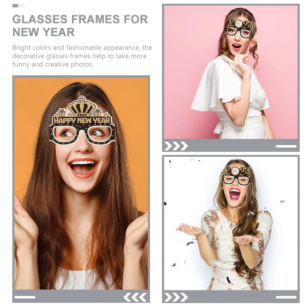 

12 Pcs New Year Eve Glasses Eyeglasses Party Accessories for Year’s Cosplay Child