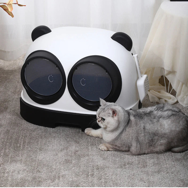 

Giant Panda Type Cat Litter Box, Large Anti-Splash Cat Litter Box, Fully Enclosed Deodorant, Pet Supplies