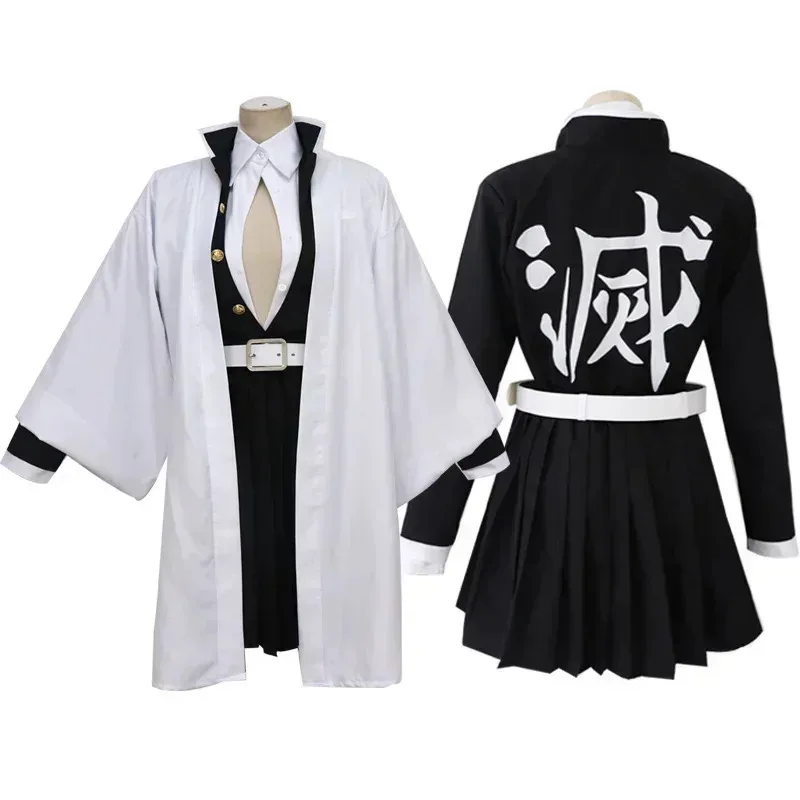 Anime Kanroji Mitsuri Cosplay Costume Kimetsu No Yaiba Costume Kimono Uniform Kanroji Mitsuri Wig Halloween Sliding