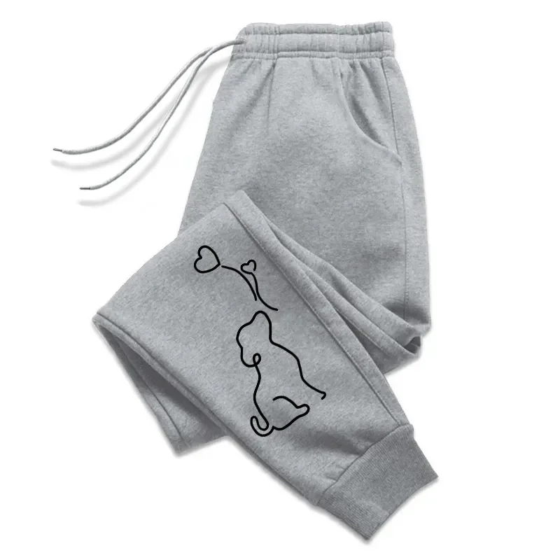 

2025 Womens Sweatpants Cute Dog Printing Casual Pants Daily Outdoors Sports Jogging Trousers Hot Sales Soft Woman Pants Street