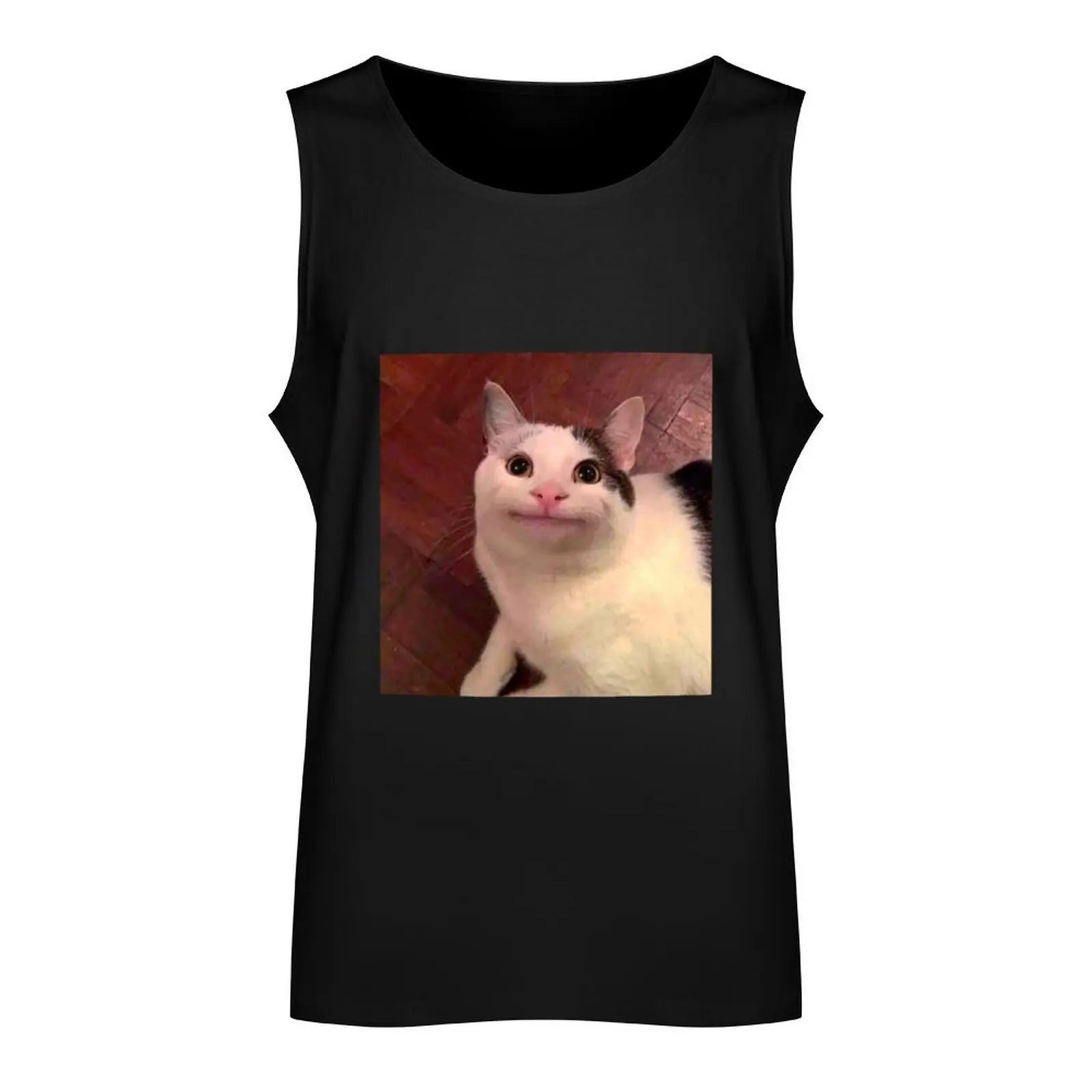 he looks very polite Tank Top Men's sleeveless Vest male