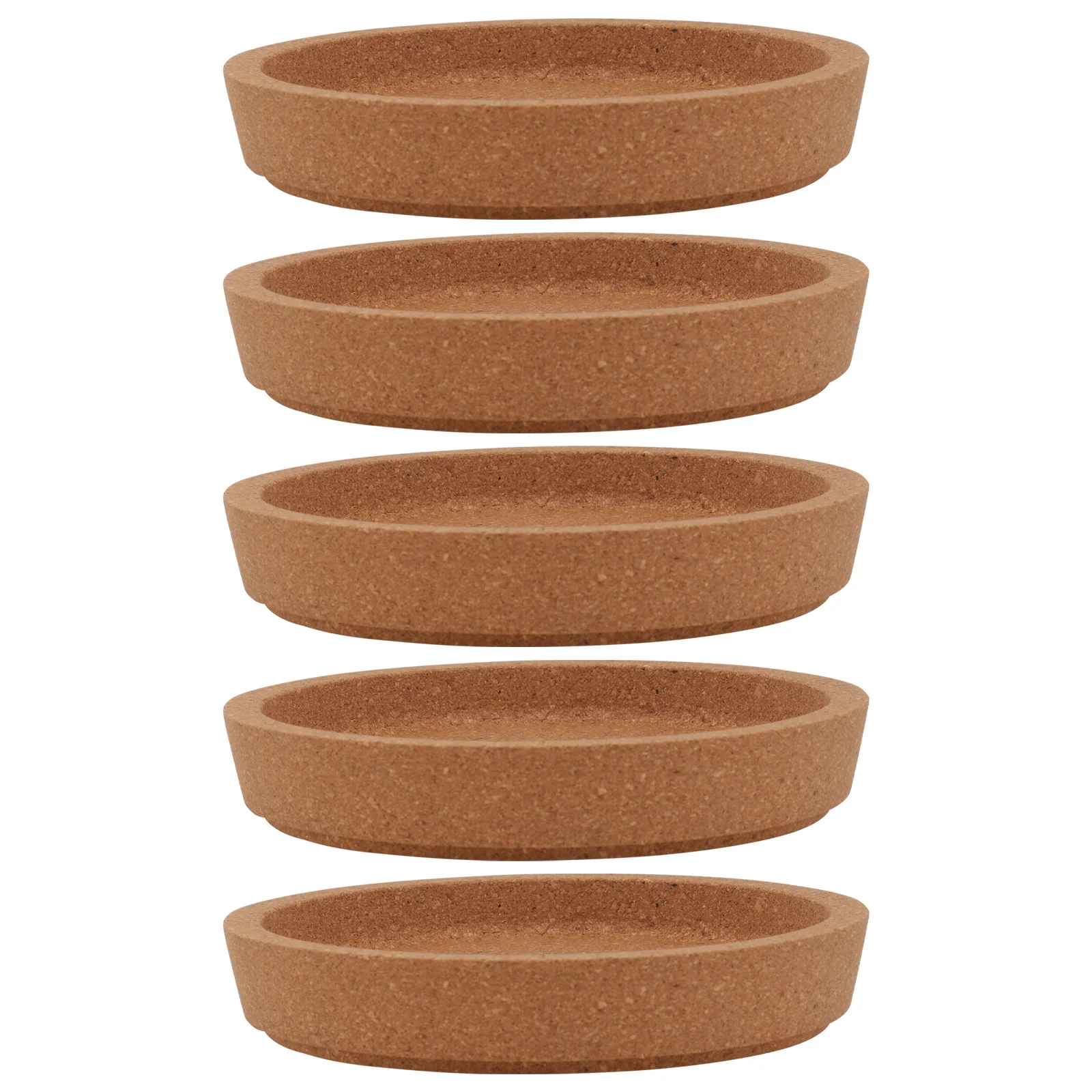 

5Pcs Vintage Wooden Soft Cork Coasters Premium Drink Cup Mats Table Decoration for Home Kitchen Cafe Protective Pads