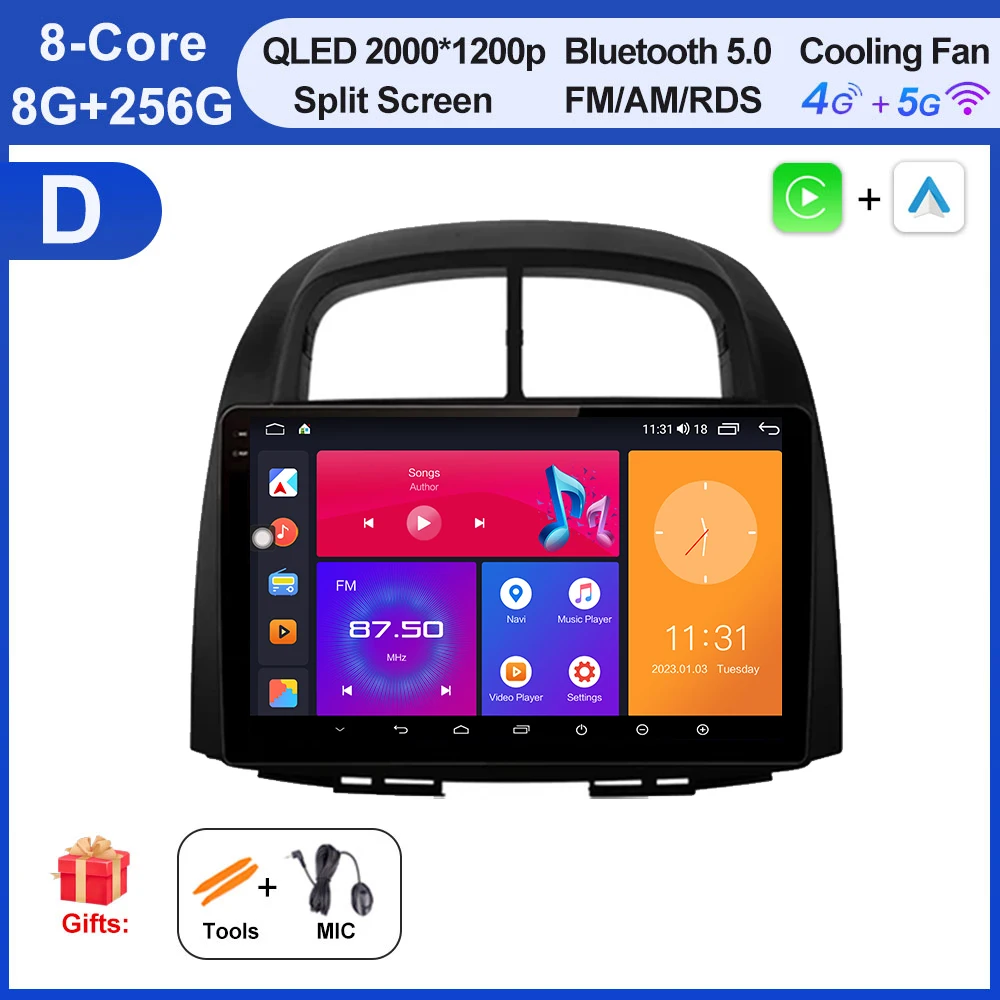 Draadloze CarPlay Android Auto Radio Auto Multimedia GPS Video Voor Subaru Justy Toyota Passo Daihatsu Boon Sirion 2007-2013 tool