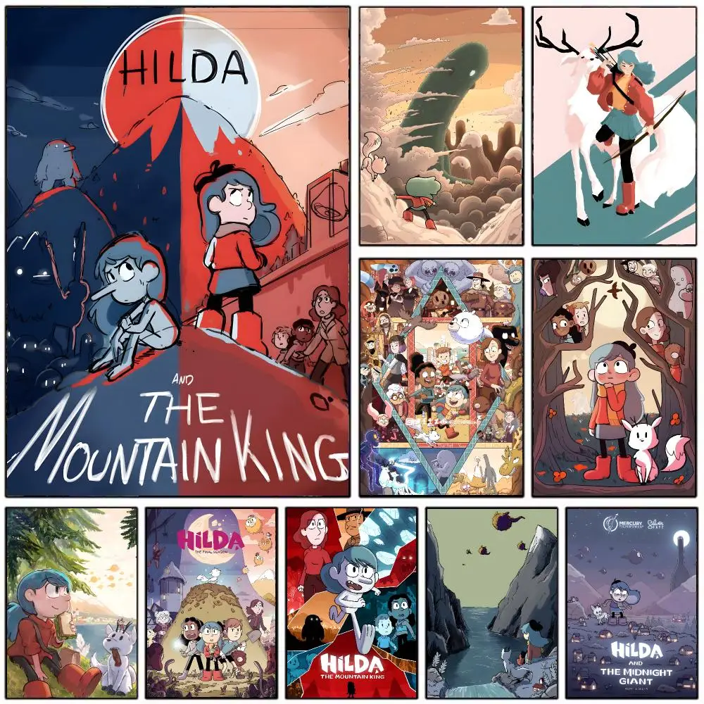 whimsical cartoon H-Hilda Poster Modern Home Decoration Interior Design & Contemporary Wall Art Collection