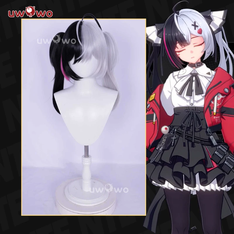 

UWOWO Lacrimosa Wig Game NTE Neverness to Everness Lacrimosa Cosplay Wig Long Hair Black and White Hair Halloween Wig