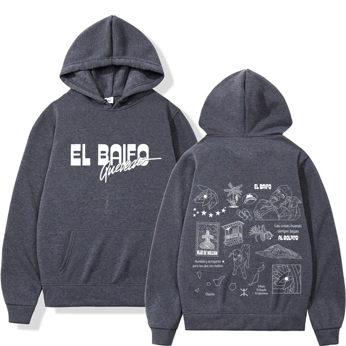 QUEVEDO EL BAIFO Album 2026 Tour Graphics Hoodies für Männer und Frauen Hip-Hop Pullover Herbst Winter Locker Lässig Hochwertige Sweatshirts – Detail 6