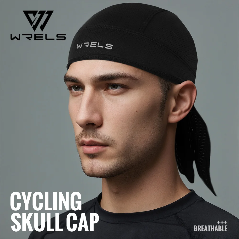Wrels crânio bonés proteção uv bandana boné suor-wicking pirata chapéus respirável pirata chapéus ajustável correndo durag bandana