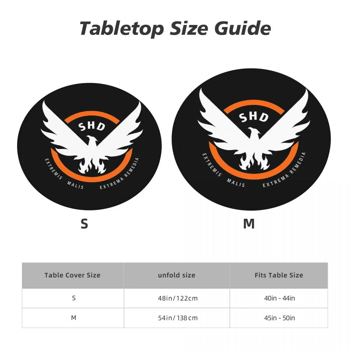 Game Tom Clancys The Division SHD Seal Waterproof Round Tablecloth Oilproof Table Cloth for Kitchen Events Dining Table Cover view 6