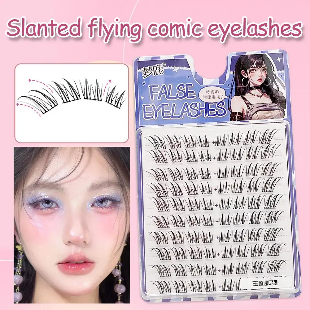 Fox Eye Eyelash Clusters Wispy 3D False Lashes Extension Lashes Tool Eye Makeup Curly Your Enlarging Eyes Cat Fluffy DIY Na F5Z0