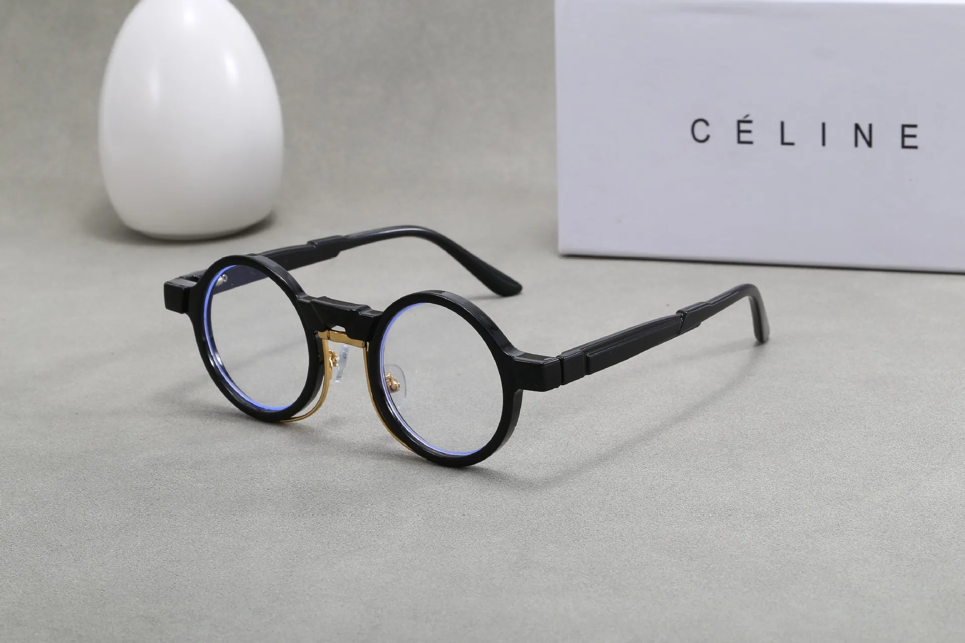 Gafas circulares retro hechas a mano de nicho alemán, montura para mujeres y hombres, producto de tendencia de alta calidad, gafas de protección contra luz azul a la moda 2024