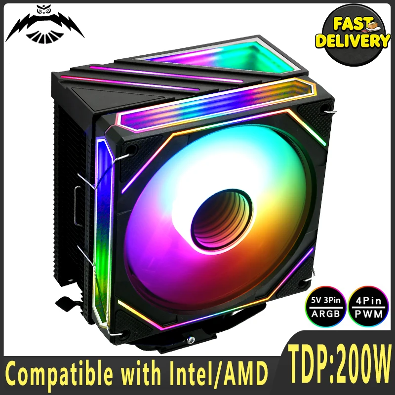 

Охладители процессора x79 x99 — совместимые с Black Knight LGA2011 2066 115x 1200 1700 AMD i7 Эффективный вентилятор ARGB 120 мм 4/6 Вентилятор с тепловой трубкой