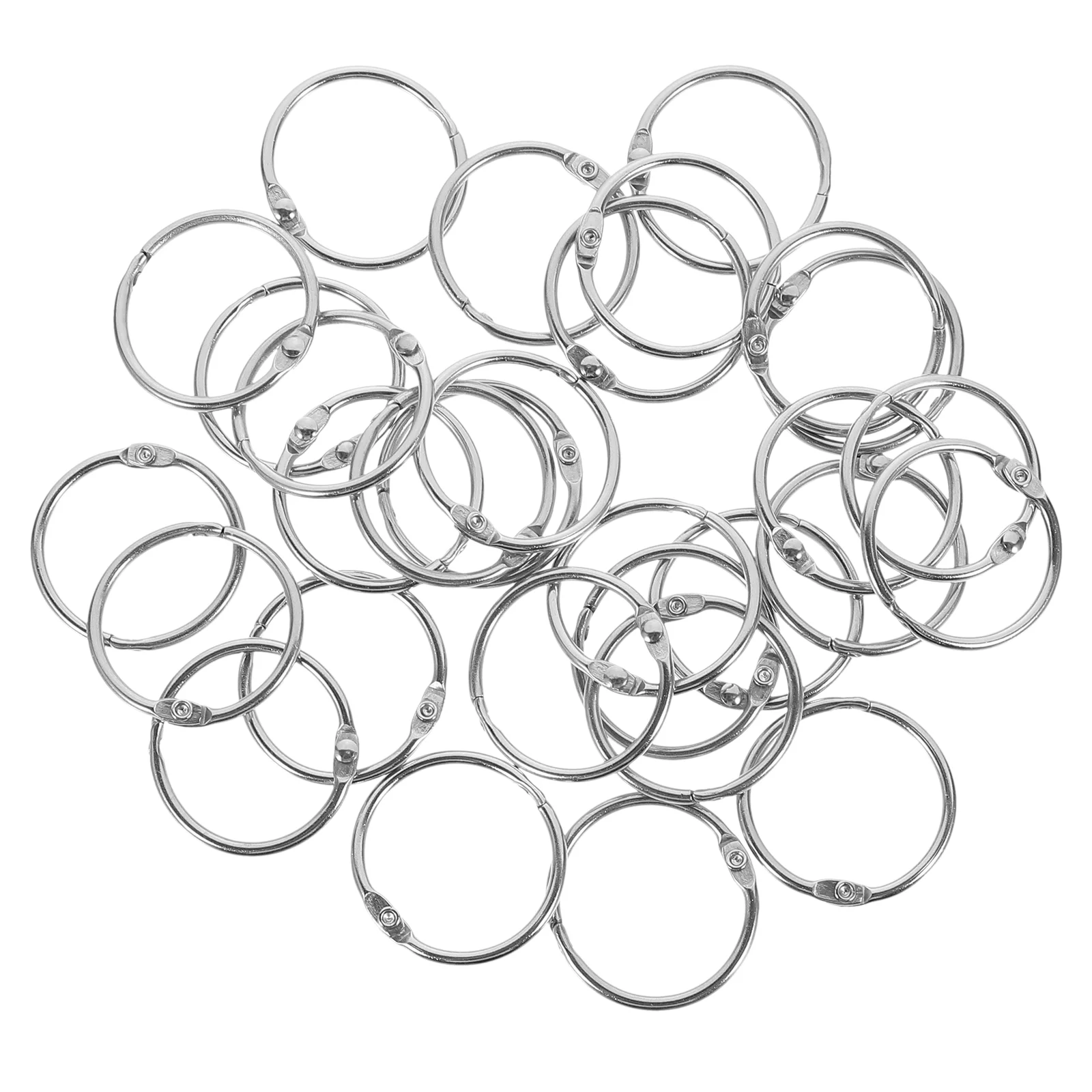 50 Pcs Clasp Compact Binder Ring Loose-leaf Buckle Key Rings Binding Multifunction Office Clip