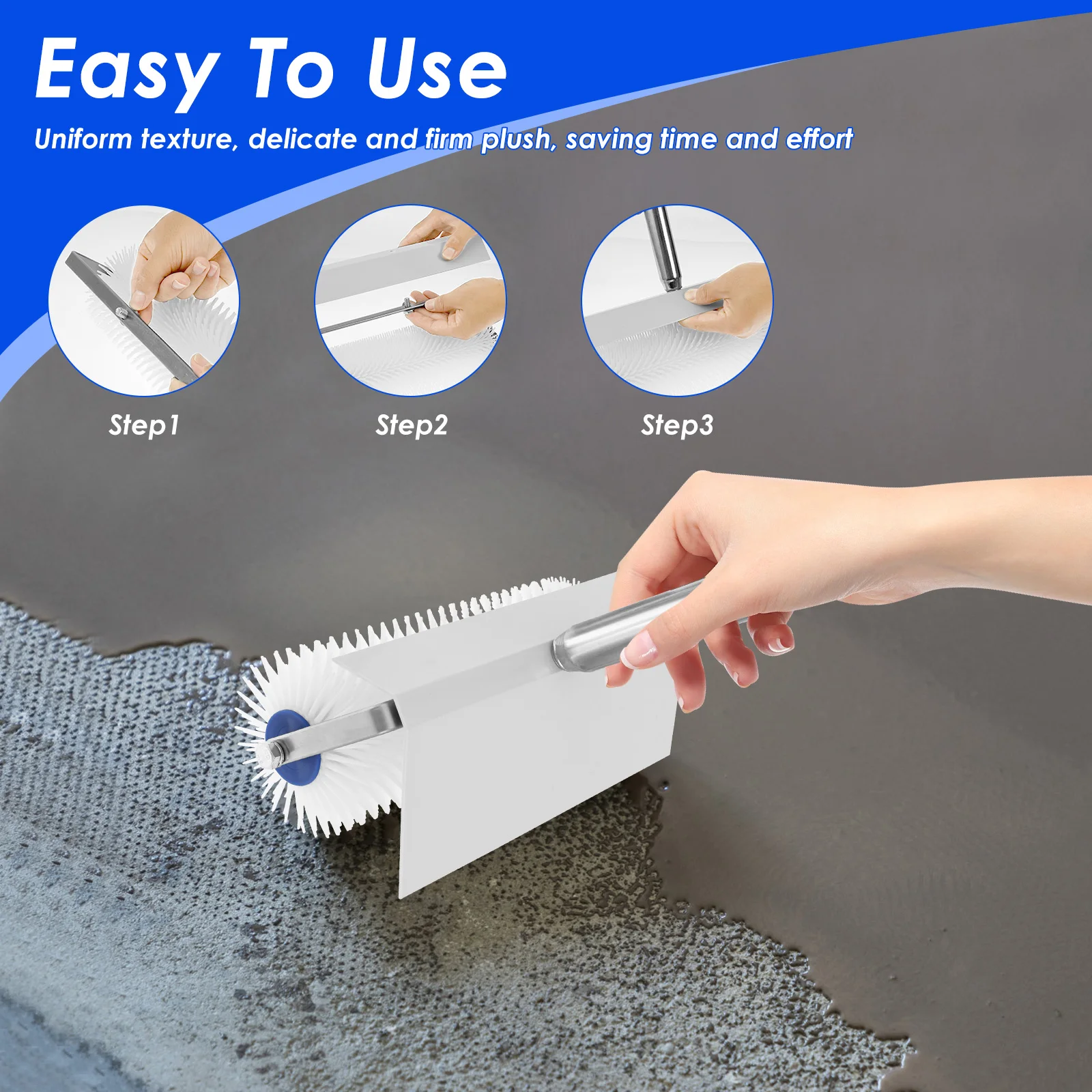 Spiked Screeding Compound Roller Self-leveling Cement Tools Labor Saving Screed Surface Compound Roller Bubble Removal Tools