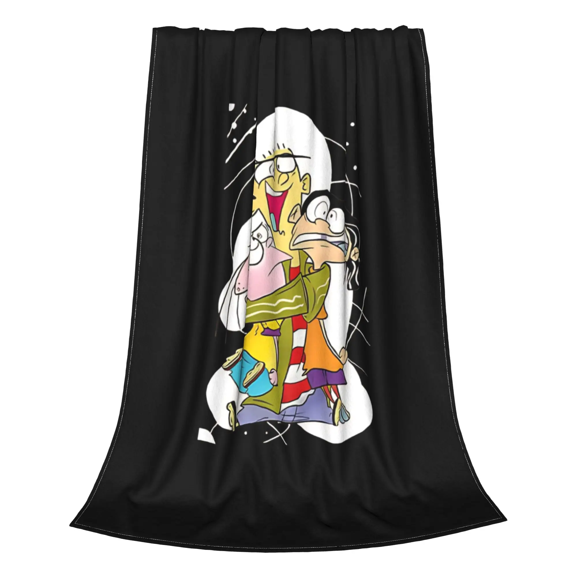 1PC vintage 90s cartoon Ed  Edd  Eddy Home Room Decorations Winter Blankets For Adults Bedding Home Interior Sofa Knee