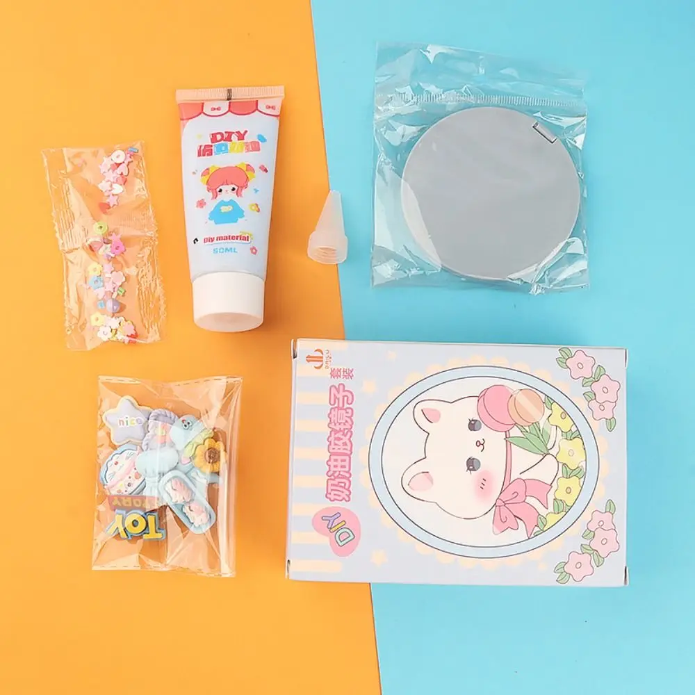 50ml Cream Glue Homemade Makeup Mirror Cartoon DIY Handmade Material Bag Cute Resin Accessories Fashion Versatile Set