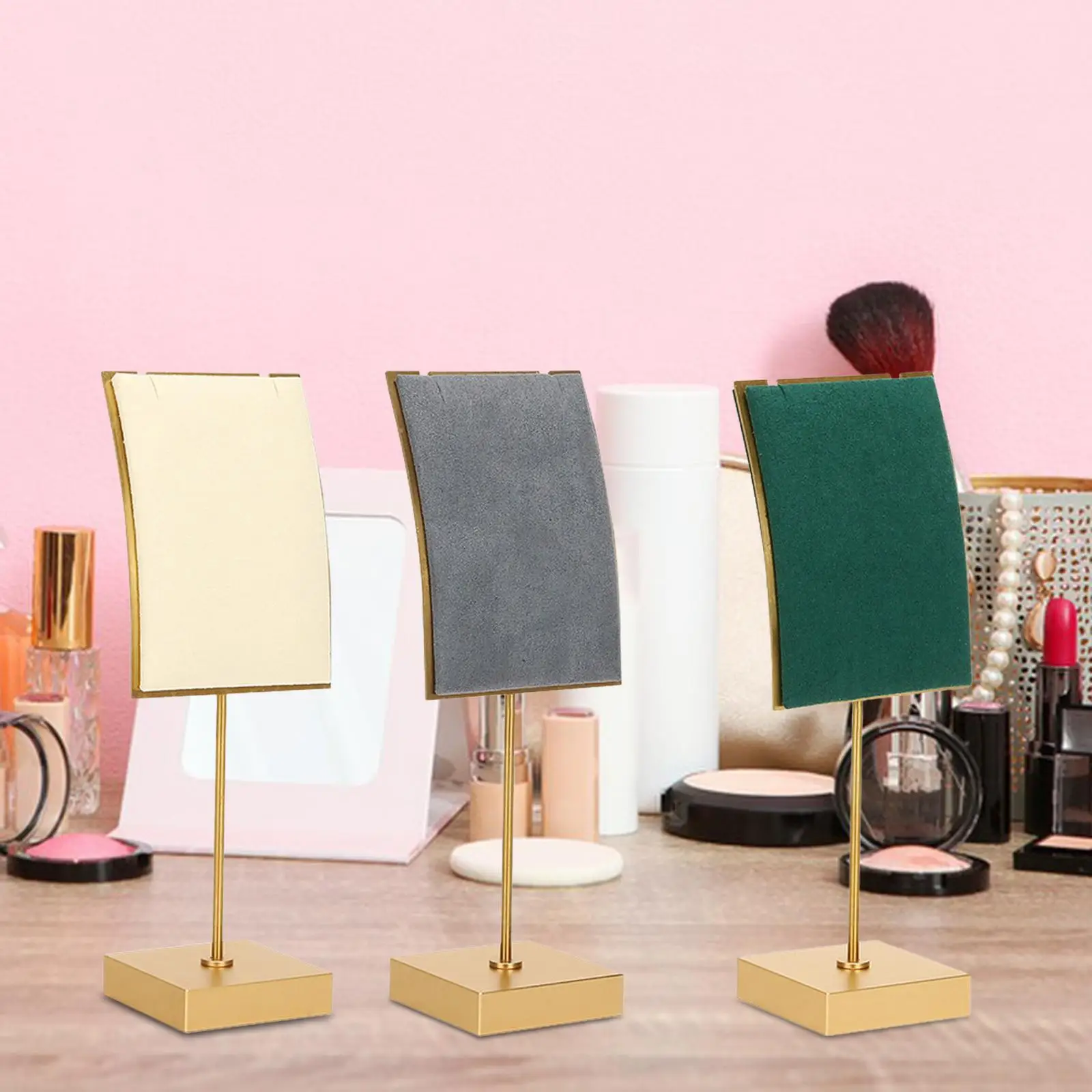 Halskette Kette Display Schmuck Display Rack Home Anhänger Rack Armbänder Regal Wohnzimmer elegante Tisch Halskette Stand Metall