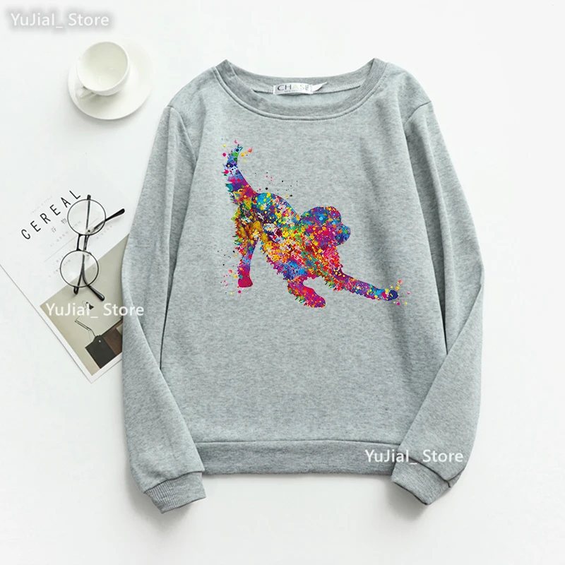 Watercolor Golden Retriever/Chihuahua Animal Print Hoodie Women'S Clothing Cute Dog Lover Sweasthirt Femme Winter/Spring Coat