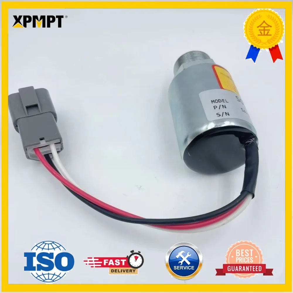 SA-3725-12 Fuel Shut Off Solenoid 30A87-20402 for Mitsu-bishi Engine Excavator Mitsu-bishi Generator Mahindra Max 28 Tractor