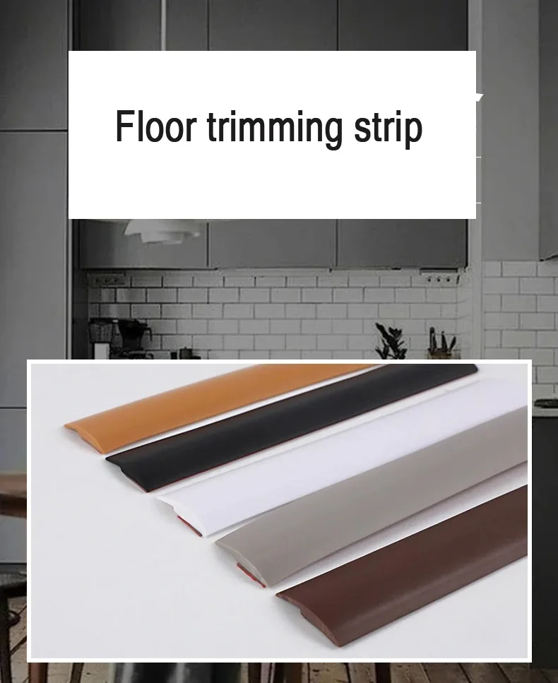 1PC 2m/78,74 zoll Teppich Zu Fliesen Boden Übergang Streifen Tragen-beständig Cuttable Schwelle Abdeckung Haushalt PVC kante Trim Streifen