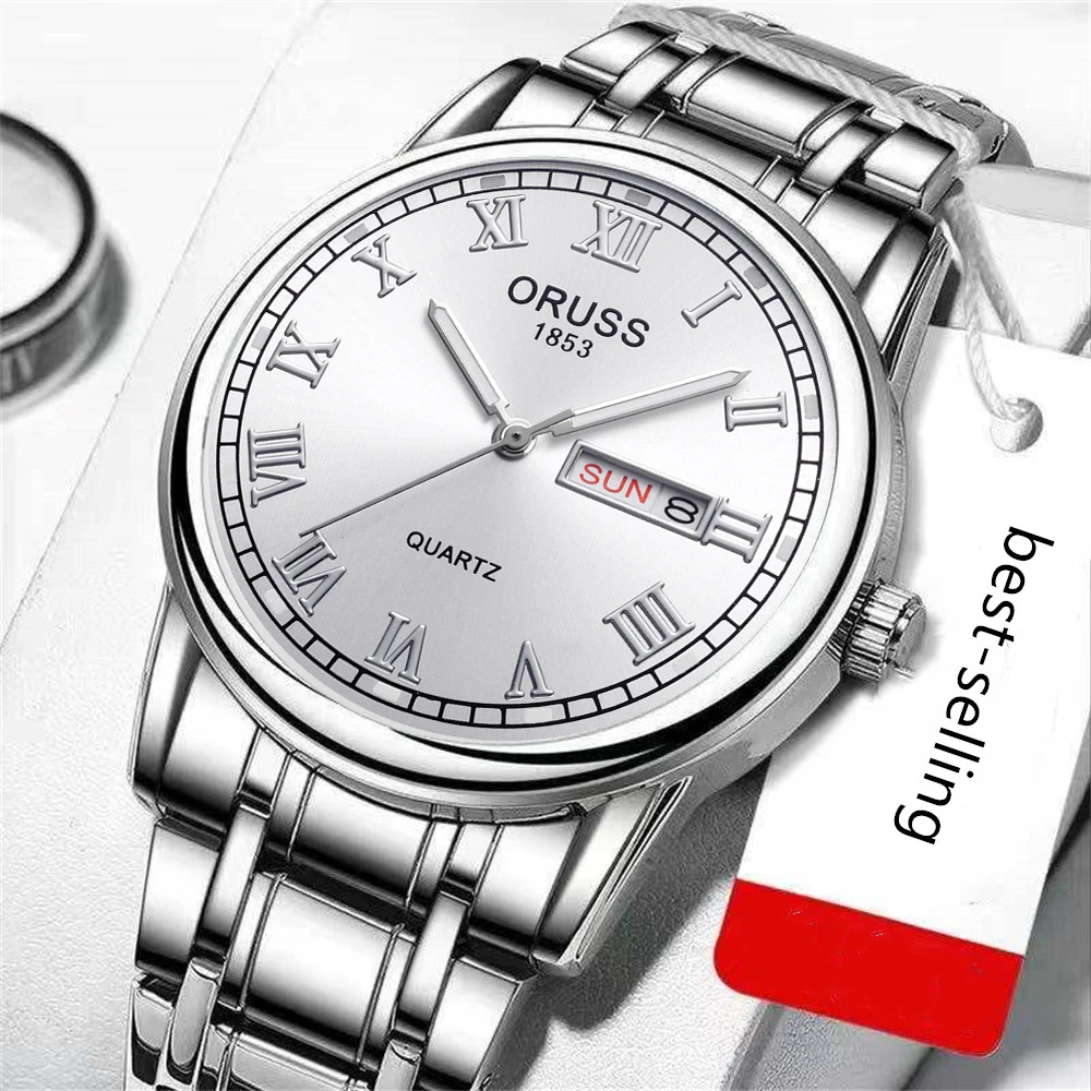 Klassische ausländische Stil Herren uhr atmos phä rische Klasse Mode langlebige langlebige Doppel kalender schöne Freizeit Business Trend Stud