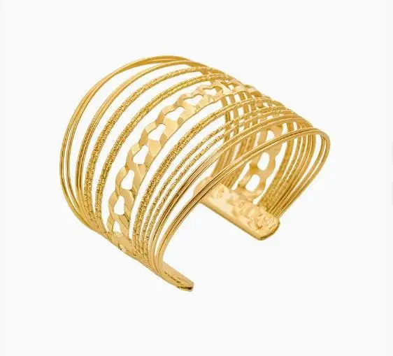 

2 Pcs Arm Cuff Chunky Bracelets Bangle Handmade Beaded Boho Accessories for Women Adjustable Bangles Blank