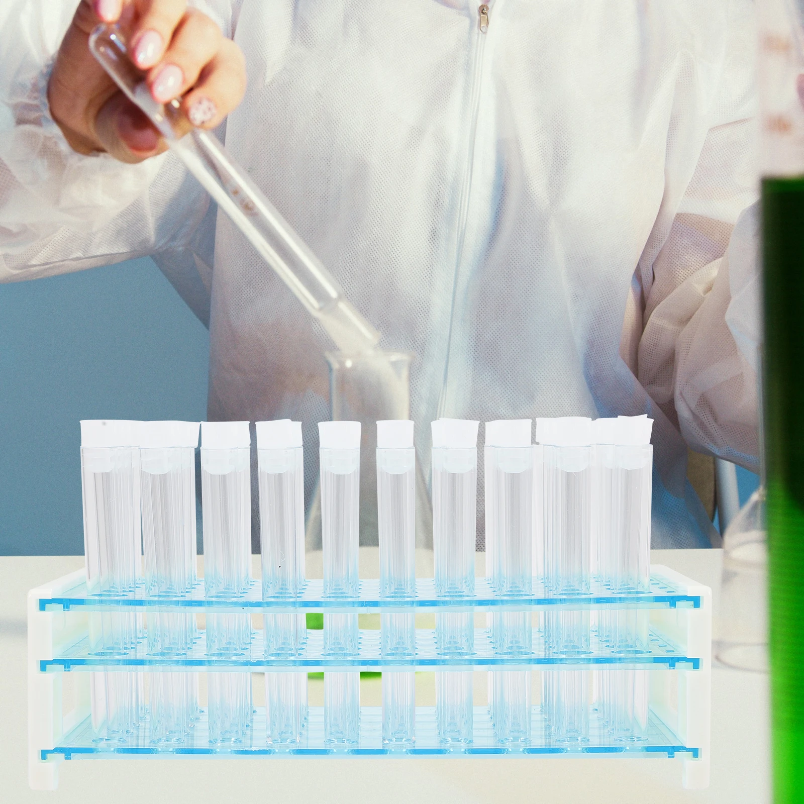 

1Set Test Tube Holder Multipurpose Laboratory Rack for Test Tubes Sampling Tubes Storage Vial Shot Holder Rack