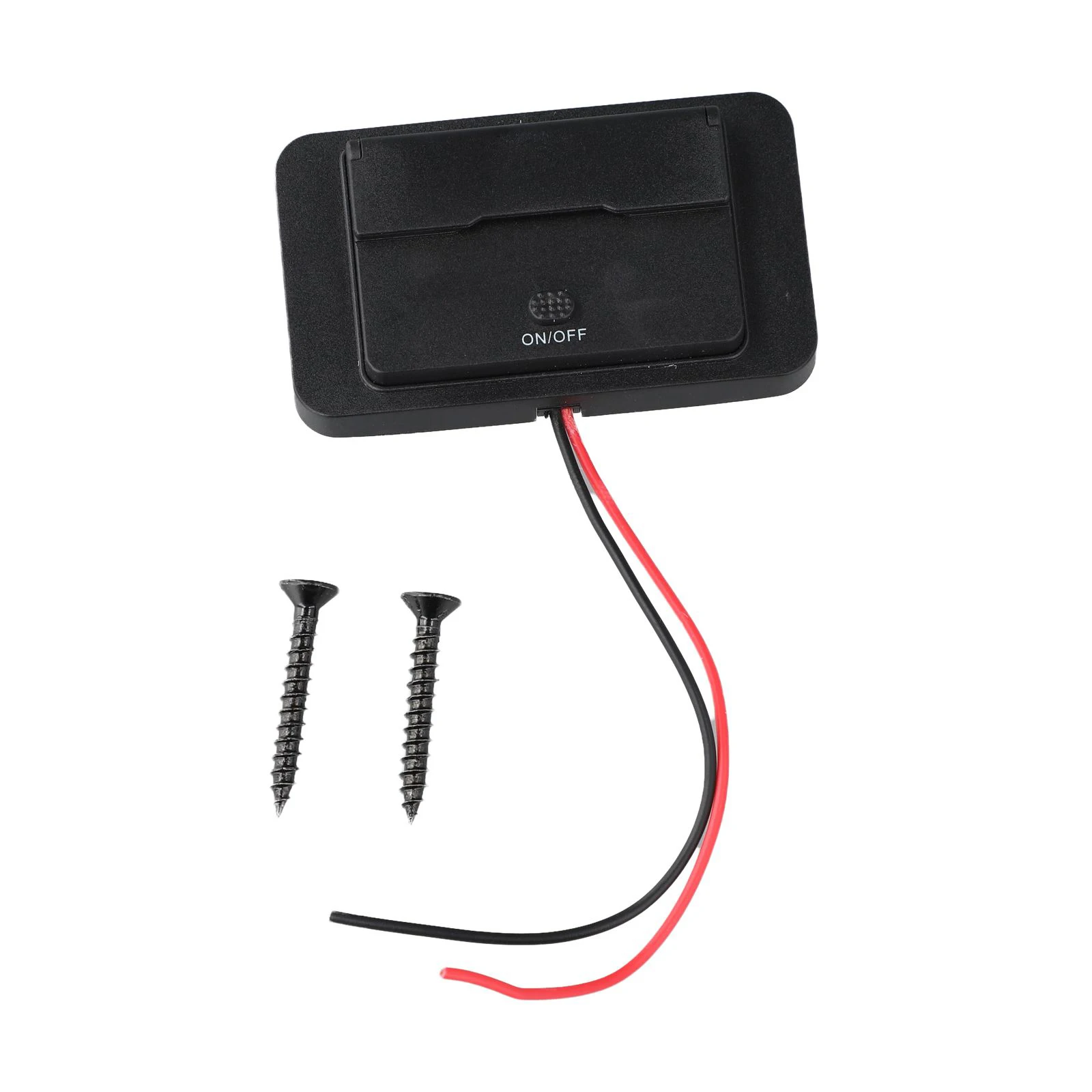 Black 12V-24V Charger Fast Charging Adapter Dust Protection Cover Integrated Power Switch Simultaneous Device Charging