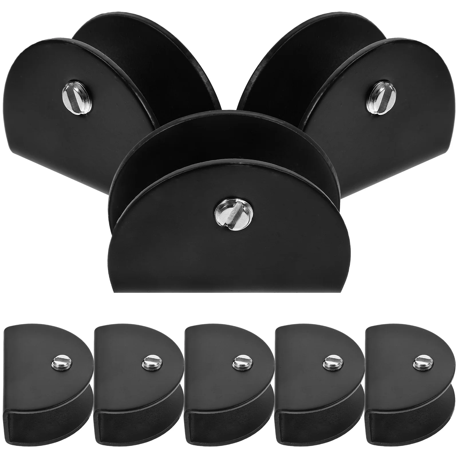 

8pcs Glass Clamp Bracket Semicircle 25Mm Heavy Duty Mirror Mount For Frameless Mirror Stainless Steel Floating Shelf Clamp Panel