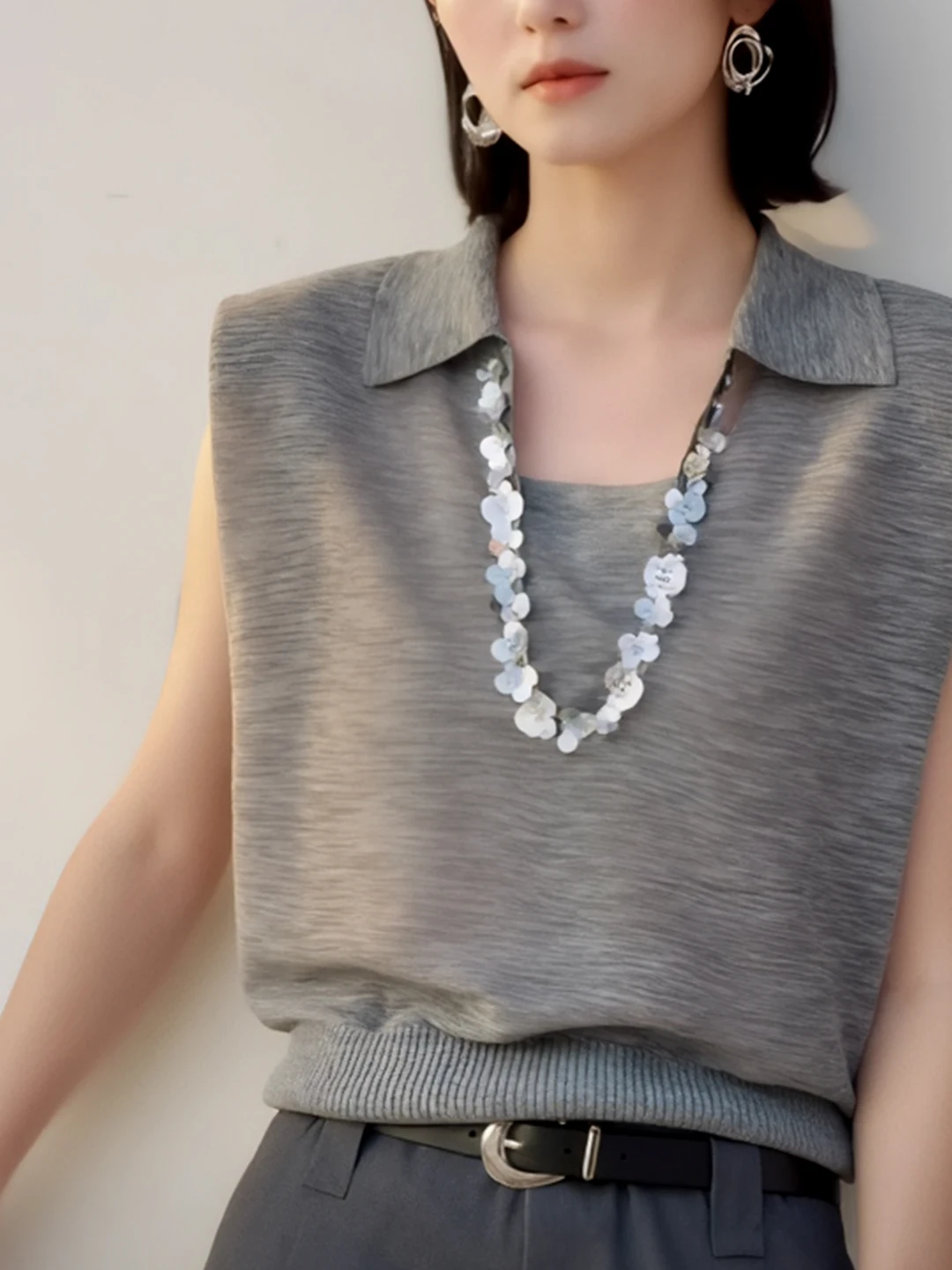

Ele ey Heavy Embellied Sequin Design Svel T-irt Summer Ultra Beautiful Loose Fit Korean Sle Commute Wind