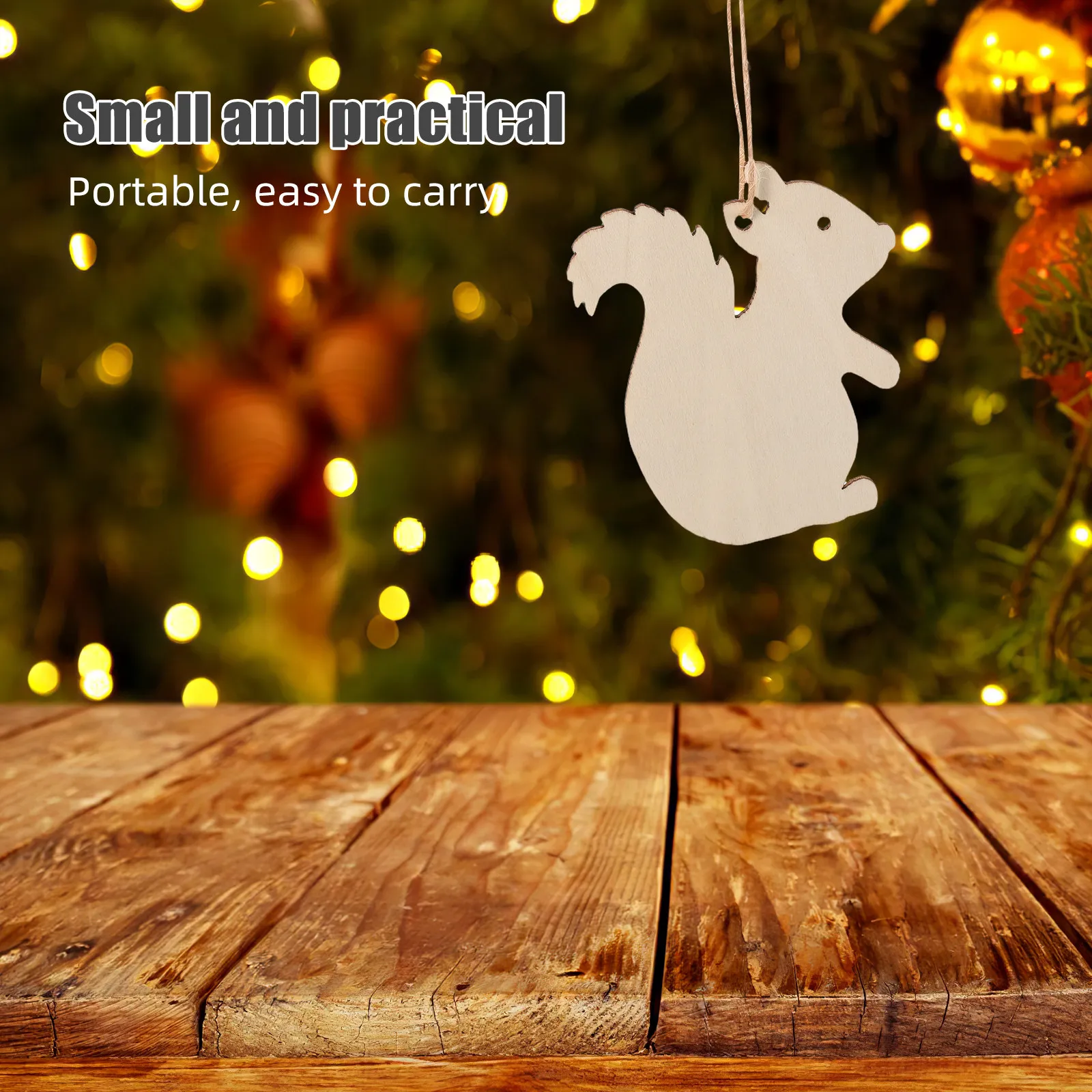 

50 шт. деревянных заготовок в форме белки, неокрашенные, для поделок, росписи, граффити, подвесных украшений