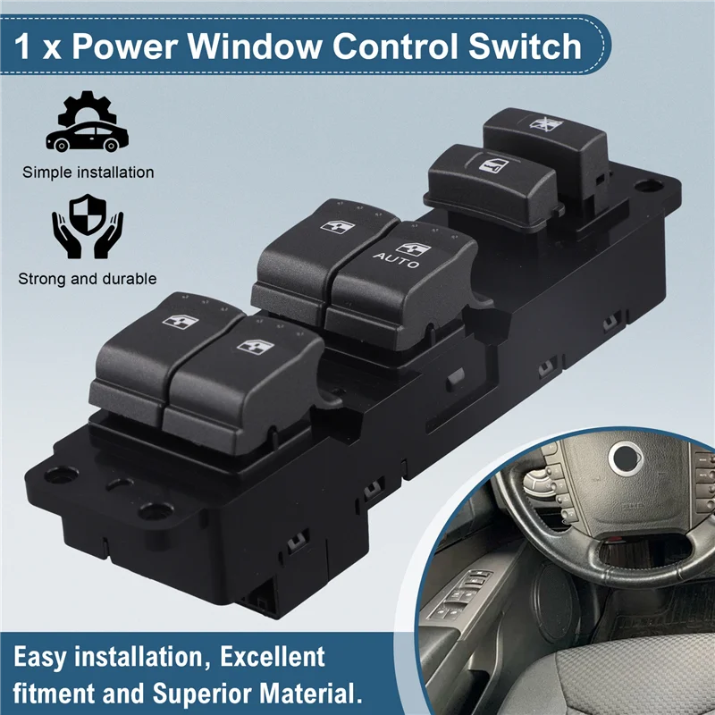 Tombol Kontrol Saklar Jendela Otomatis ABVO-RHD Untuk Ssang Yong Actyon Kyron 09-15 8582009110HCH Pengganti Regulator Jendela Utama