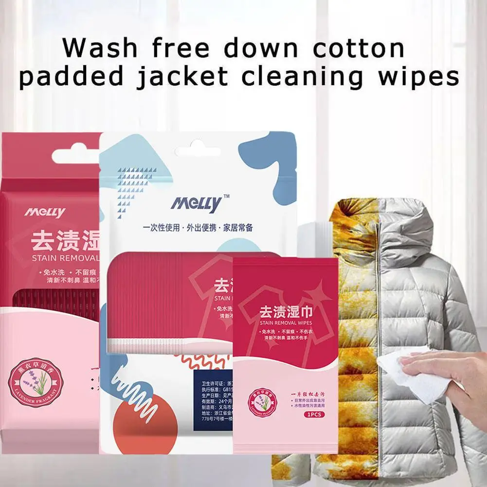 

Down Jacket Cleaner Portable Down Wash Cleaning Wipes Stain Removal Wet Wipes For Clothes Cleaning Quick And Effective F9G7