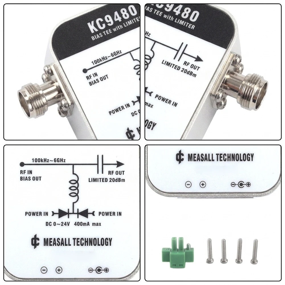 KC9480 DC Bias Tee Limiter Power Supply Feeder With Dual Input For RF For Antenna System And Communication Test Set Instrument