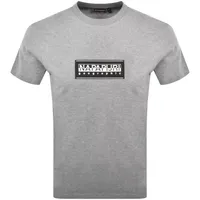 Luxury Brand Napapijri S Box T Shirt Grey Beauty Trendy Printed Brand Pure Cotton T-shirt Short Sleeve Unisex New Round Neck