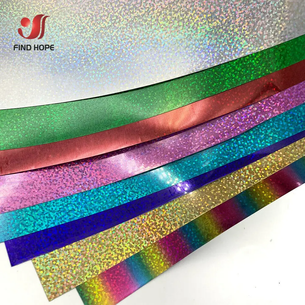 20cm*25cm Bündel Glitzernde Glänzende Wärmeübertragungsfolie zum Aufbügeln mit Heißpresse für T-Shirts, Textilien, zum Schneiden mit einem Schneidewerkzeug. – Detail 5