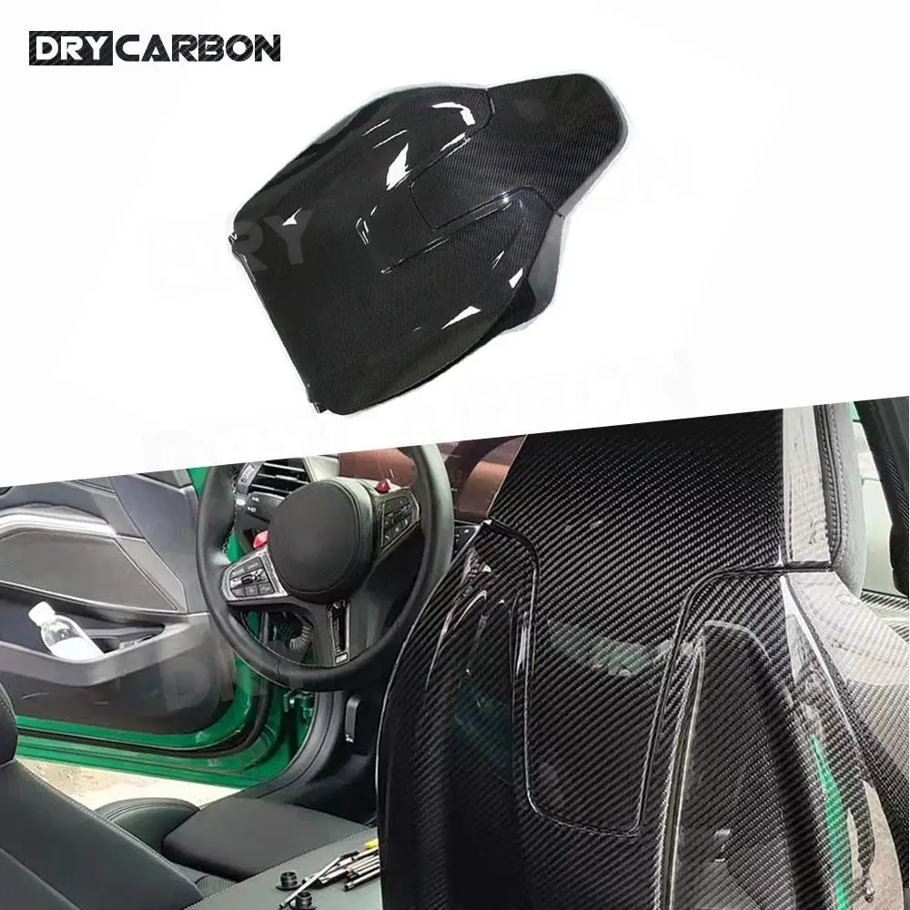 Dry Carbon Fiber O Style Car Inner Seat Back Cover Trims for BMW G80 M3 G82 G83 M4 2020+ Seat Back Decoration Bodykits Accessory