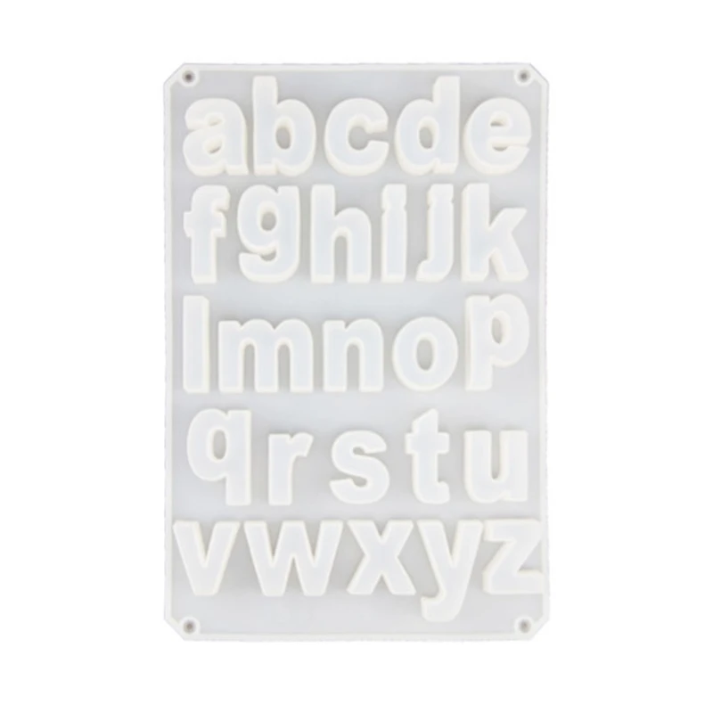 2Pcs Uppercase and Lowercase 26 Letters Silicone Keychain Mold DIY Pendant Ornaments Jewelry Epoxy Resin Crafting Molds