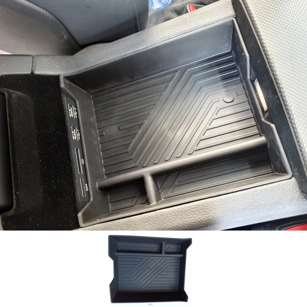 Car Center Console Divided Storage Box for Audi A6 A7 S6 S7 C8 2018-2025 Armrest Partitioned Organizer Auto Interior Accessories