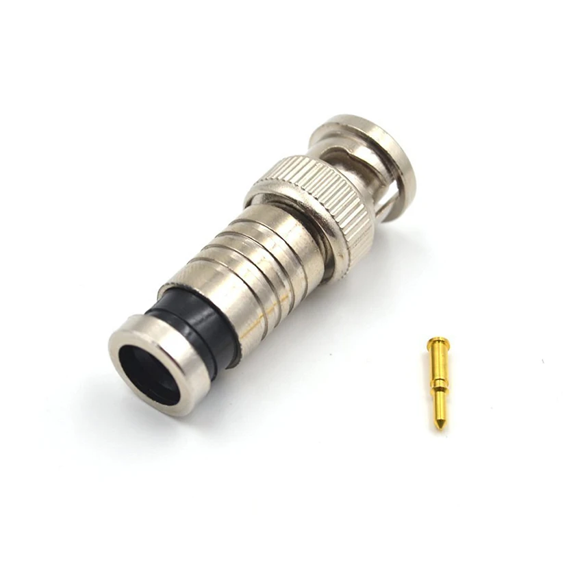 20pcs Hot Selling 10PCS/lot BNC Connector Compression Connector Jack for Coaxial RG59 Cable CCTV Camera Accessories