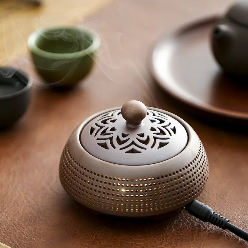 

Electronic Aromatherapy Stove Timed Temperature Control Heating Electric Incense Burner Essential Oil Incense Burner