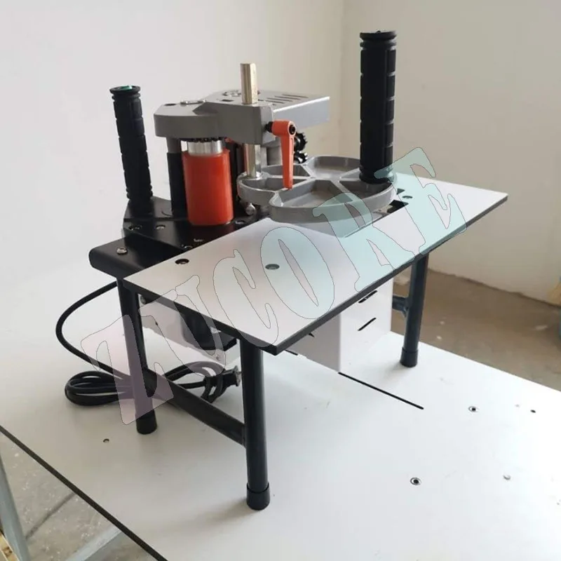 1100 واط صغيرة دليل حافة النطاقات آلة مزدوجة الجانب الإلتصاق المحمولة حافة بندر النجارة حافة النطاقات آلة 220 فولت مصنع