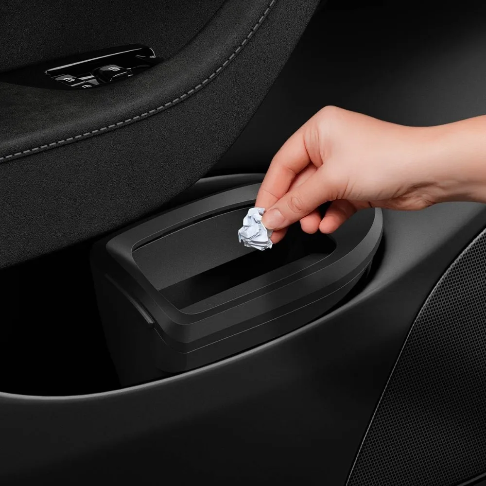 

Waterproof Door Pocket Trash Bin with Magnetic Lid for Driver Side Storage Only