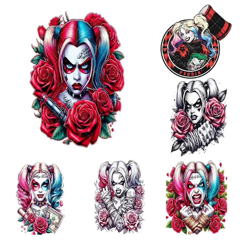

New Harley Iron On Heat Transfer Stickers For Clothes DTF Pinted Vinyl Thermal Appliques Washable T-Shirt Decal