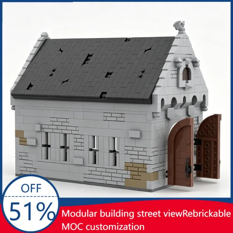 

1319PCS MOC The Medieval Architecture Feasting Hall Castle Building Model Custom Building Blocks DIY Educational Assembly Toys