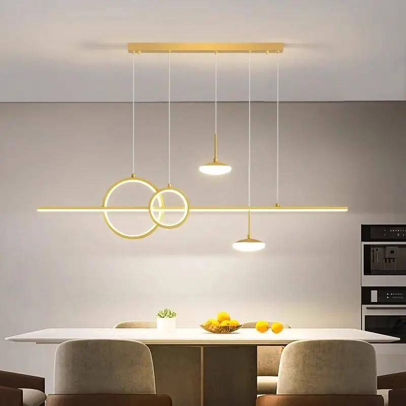 

Modern Simple Strtips Pendant Lights Home Decor for Dining Living Room Table Kitchen Chandelier Lamps Indoor Lustre Luminaires