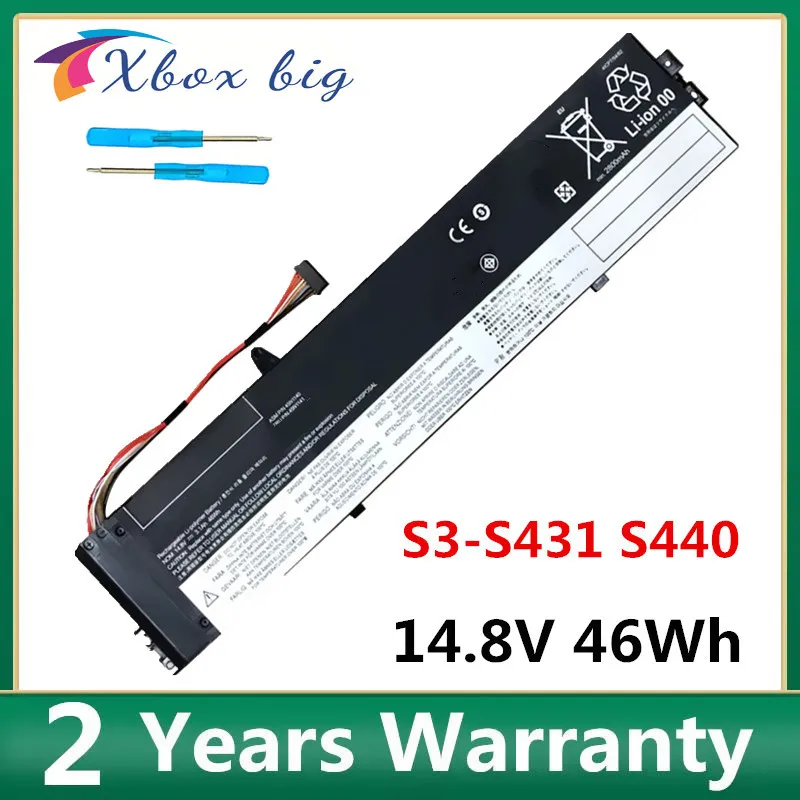 New S3 Laptop Battery for Lenovo Thinkpad 45N1141 S440 S431 V4400U 45N1140  45N1138 45N1139 14.8V 46WH