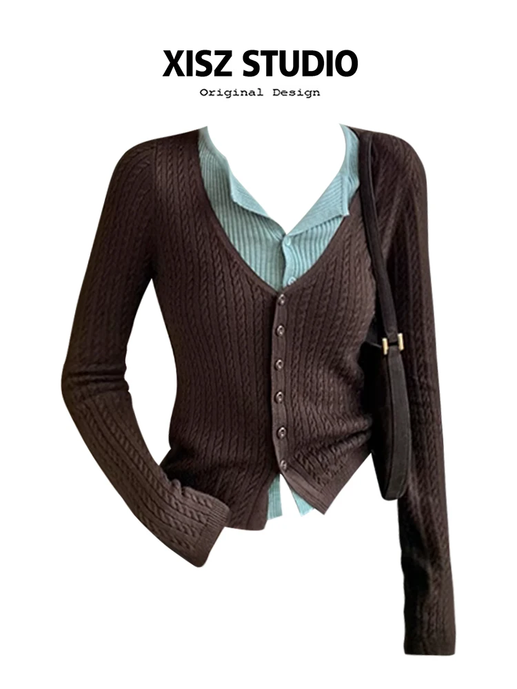 

Women's Fake Two Pieces T-shirt Harajuku Korean Y2k Tee Top 90s Aesthetic Vintage Long Sleeve Patchwork T-shirts 2000s Clothes